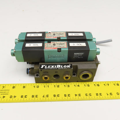 Numatics 082SS515M000061 5/3 Open Center Double Solenoid Valve 24VDC Coil