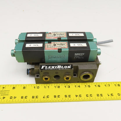 Numatics 082SS515M000061 5/3 Open Center Double Solenoid Valve 24VDC Coil