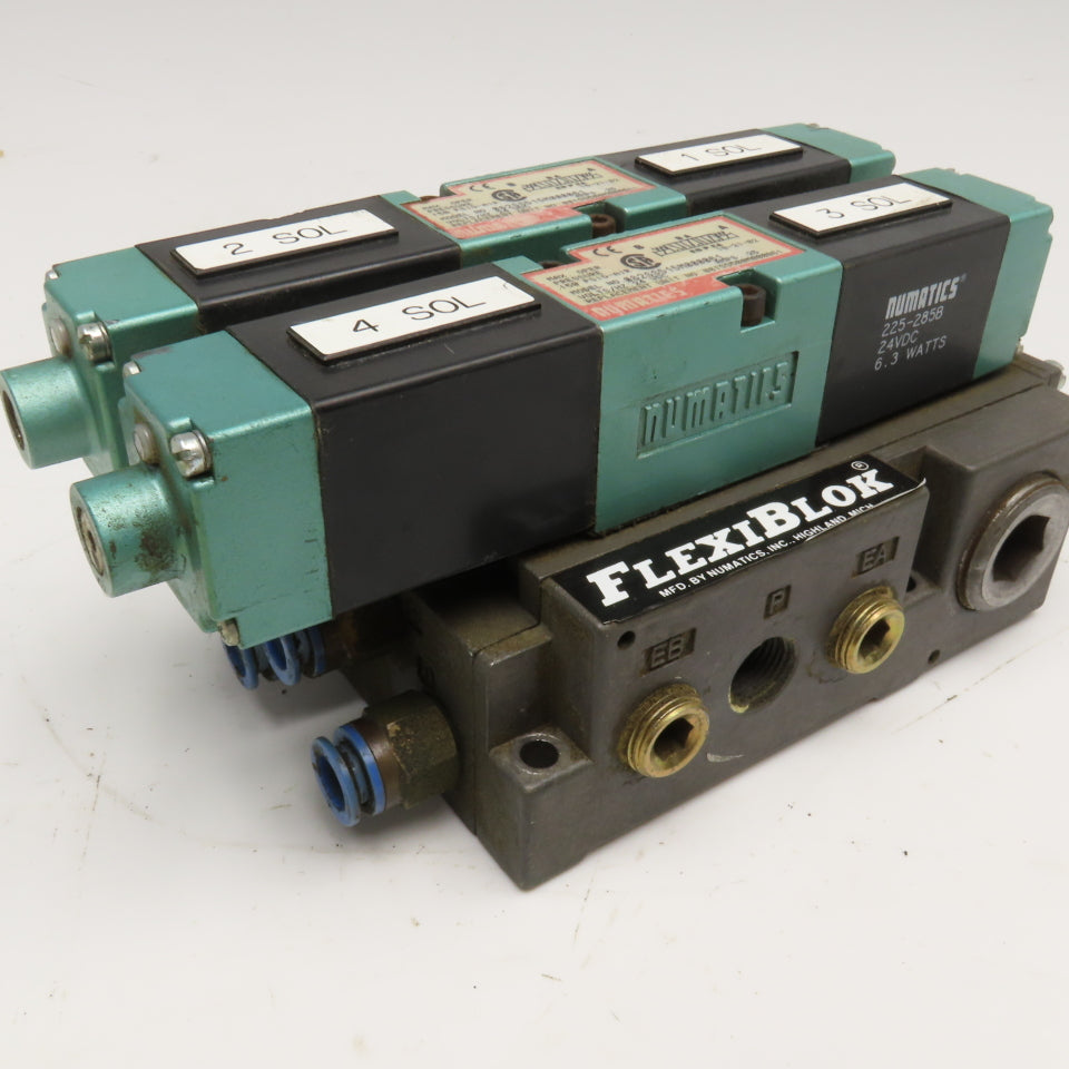 Numatics 082SS515M000061 5/3 Open Center Double Solenoid Valve 24VDC Coil