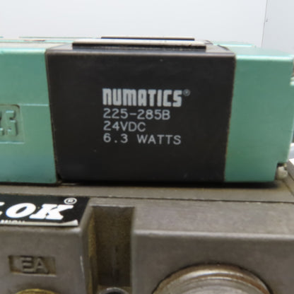 Numatics 082SS515M000061 5/3 Open Center Double Solenoid Valve 24VDC Coil