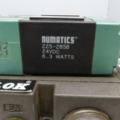Numatics 082SS515M000061 5/3 Open Center Double Solenoid Valve 24VDC Coil