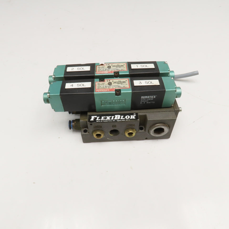 Numatics 082SS515M000061 5/3 Open Center Double Solenoid Valve 24VDC Coil
