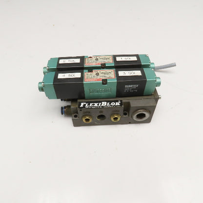Numatics 082SS515M000061 5/3 Open Center Double Solenoid Valve 24VDC Coil