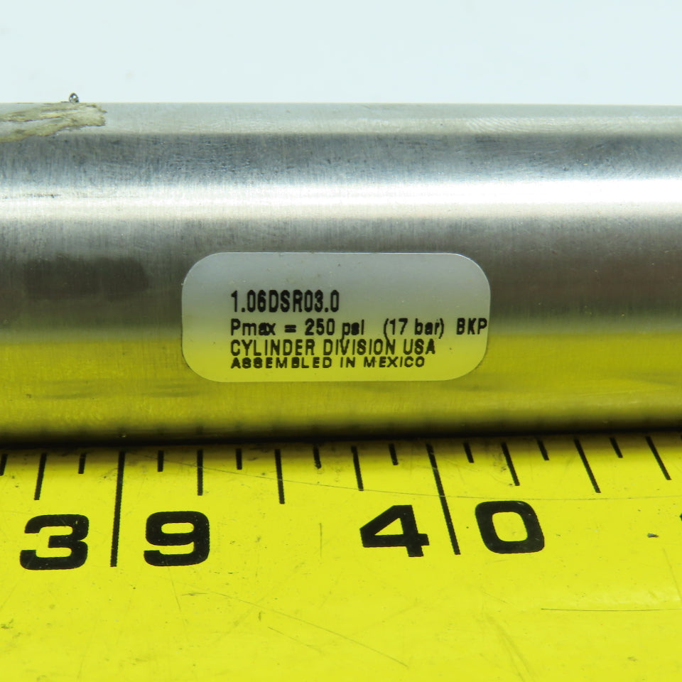 Parker 1.06DSR03.0 Double Acting Stainless Air Cylinder 1-1/16" Bore 3" Stroke