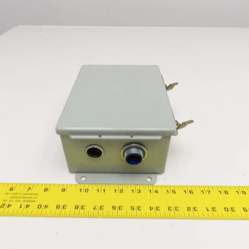 Hoffman A-806CH 8" x 6" x 3-1/2" Electrical Enclosure W/ Back Plate Type 12,13