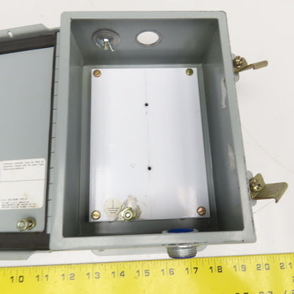 Hoffman A-806CH 8" x 6" x 3-1/2" Electrical Enclosure W/ Back Plate Type 12,13