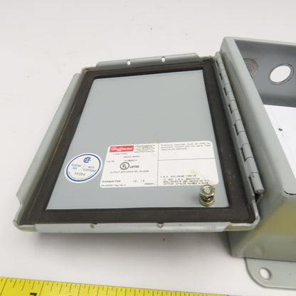Hoffman A-806CH 8" x 6" x 3-1/2" Electrical Enclosure W/ Back Plate Type 12,13