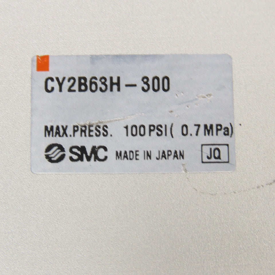 SMC CY2B63H-300 Magnetic Rodless Cylinder 100 PSI