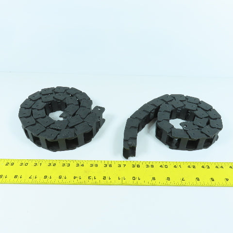 Okso 0320.40 32" & 28-1/2" Long Cable Carrier Energy Chain 18mm x 24mm ID Lot/2