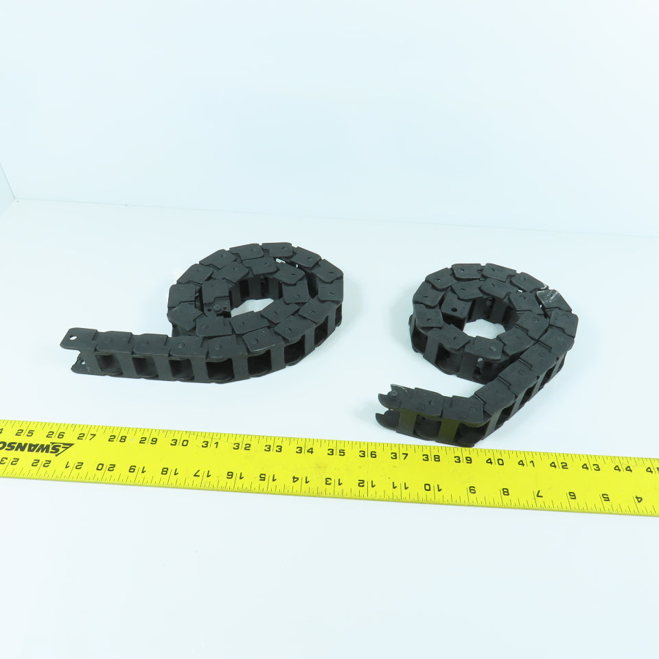 Okso 0320.40 32" & 28-1/2" Long Cable Carrier Energy Chain 18mm x 24mm ID Lot/2