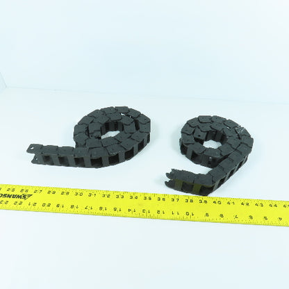 Okso 0320.40 32" & 28-1/2" Long Cable Carrier Energy Chain 18mm x 24mm ID Lot/2