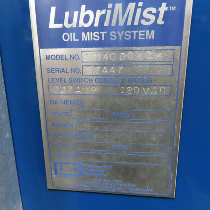 LSC VM LubriMist 1 Gallon Oil Mist Generator 120V Switch W/Stand