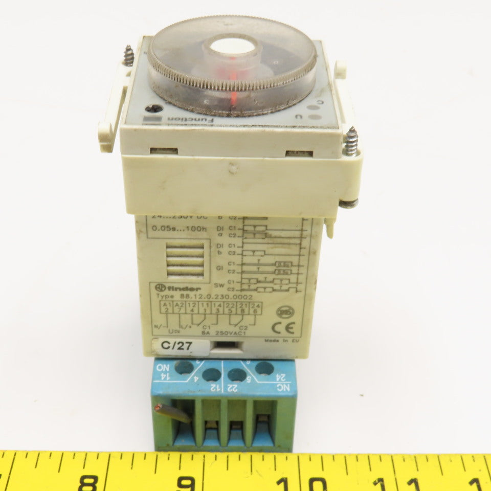 Finder Type 88.12 24-230V Socket Mount Timing Relay 0.05s-100h