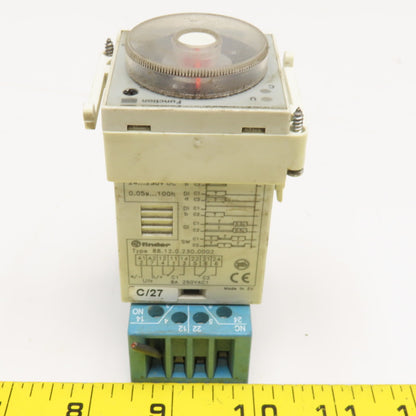 Finder Type 88.12 24-230V Socket Mount Timing Relay 0.05s-100h