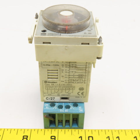 Finder Type 88.12 24-230V Socket Mount Timing Relay 0.05s-100h