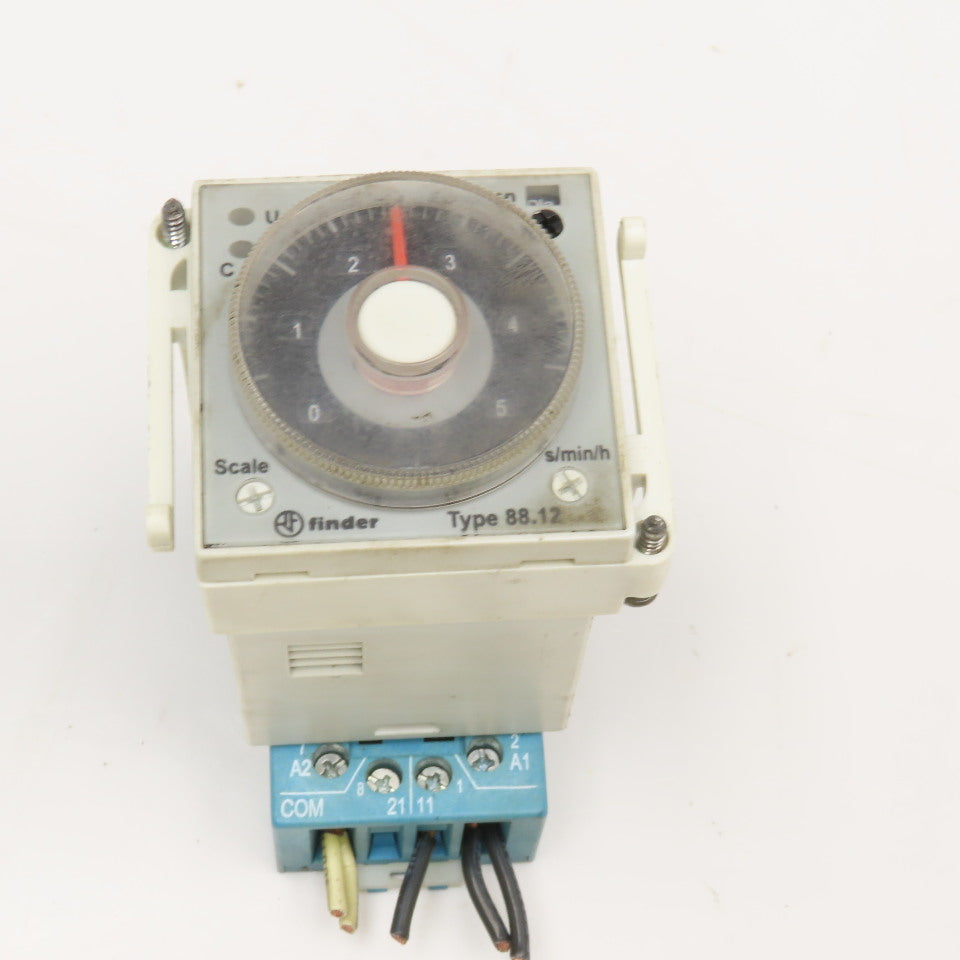 Finder Type 88.12 24-230V Socket Mount Timing Relay 0.05s-100h