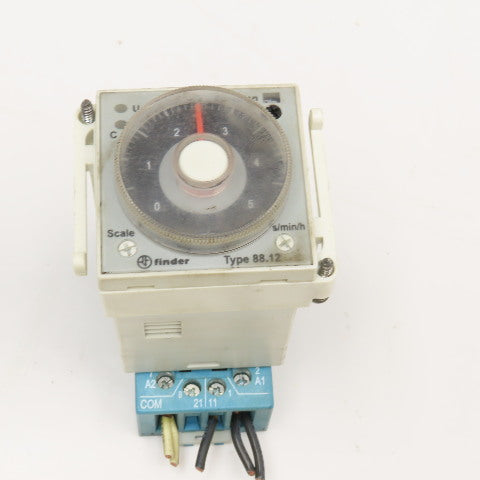 Finder Type 88.12 24-230V Socket Mount Timing Relay 0.05s-100h