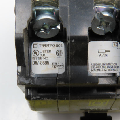 Square D DW-8595 20A HACR Q0B Circuit Breaker 3 Pole 240V Lot Of 2