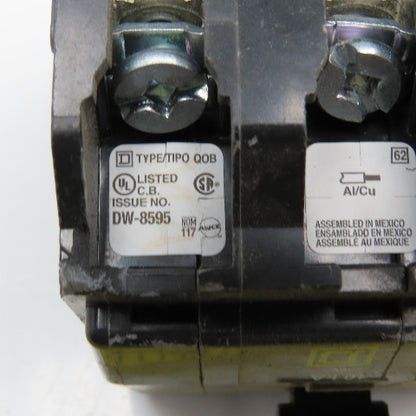 Square D DW-8595 20A HACR Q0B Circuit Breaker 3 Pole 240V Lot Of 2