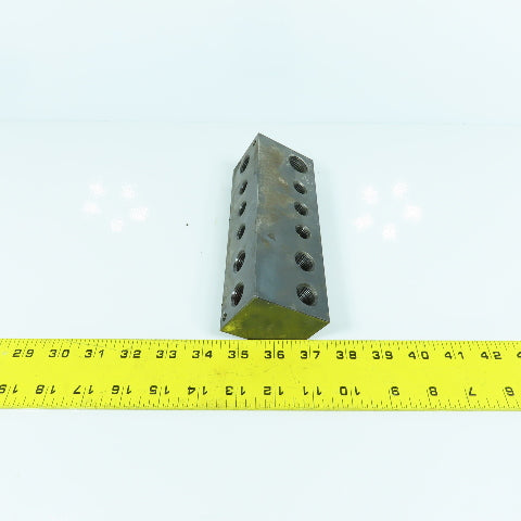 6-Port 90° Degree Steel Coolant Oil Connector Elbow 1/2", 3/8", 1/4" NPT