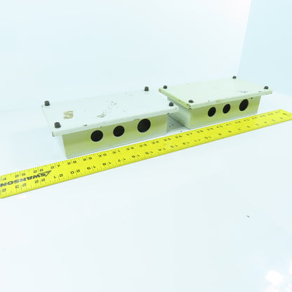 7-3/4" x 3-1/2 x 2-1/2" Electrical Junction Box With Screw-On Cover Lot Of 2