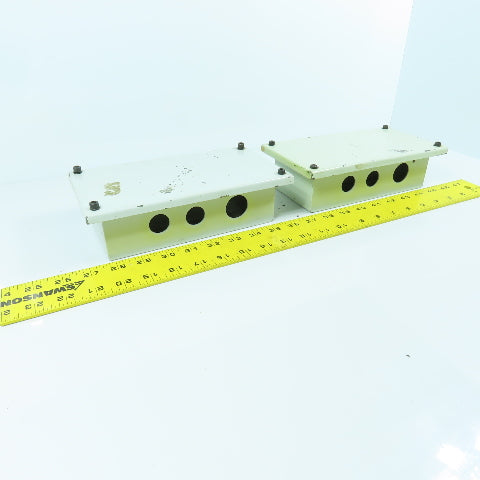 7-3/4" x 3-1/2 x 2-1/2" Electrical Junction Box With Screw-On Cover Lot Of 2