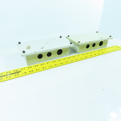 7-3/4" x 3-1/2 x 2-1/2" Electrical Junction Box With Screw-On Cover Lot Of 2