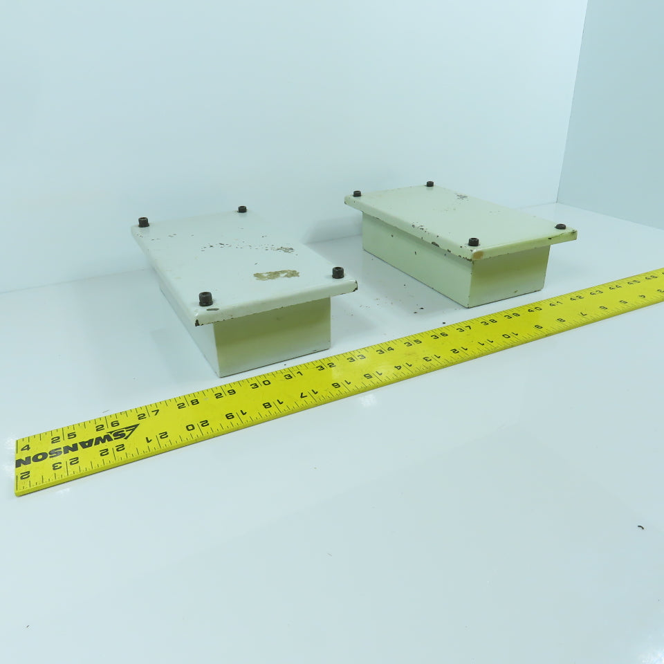 7-3/4" x 3-1/2 x 2-1/2" Electrical Junction Box With Screw-On Cover Lot Of 2