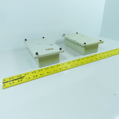 7-3/4" x 3-1/2 x 2-1/2" Electrical Junction Box With Screw-On Cover Lot Of 2