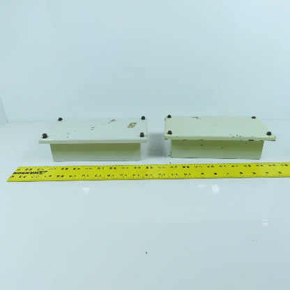 7-3/4" x 3-1/2 x 2-1/2" Electrical Junction Box With Screw-On Cover Lot Of 2