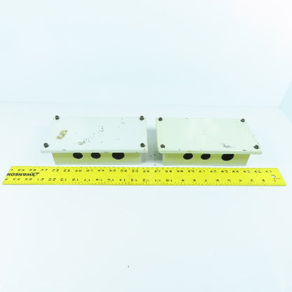 7-3/4" x 3-1/2 x 2-1/2" Electrical Junction Box With Screw-On Cover Lot Of 2