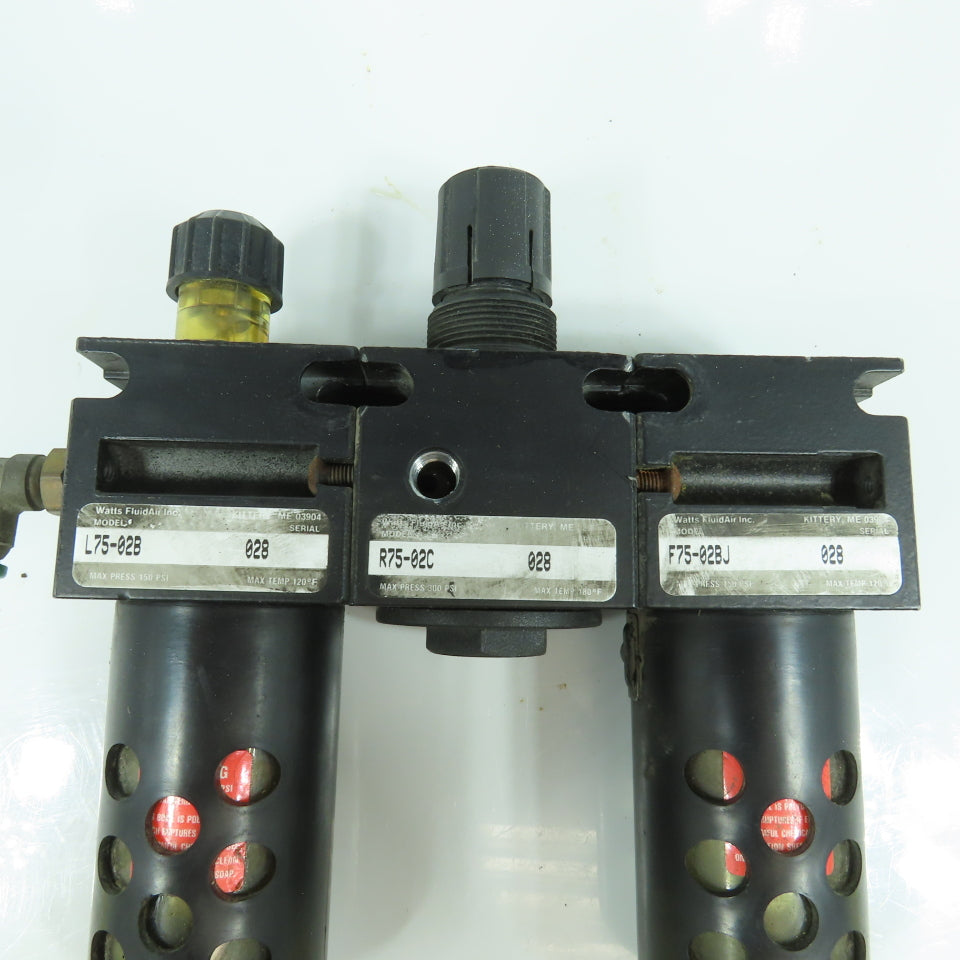 Watts L75-02B R75-02C F75-02BJ Compressed Air Filter Regulator Lubricator 150PSI
