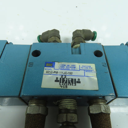 Mac 821C-PM-111JC-152 4/2 Way Double Solenoid Pneumatic Valve 150PSI 120V