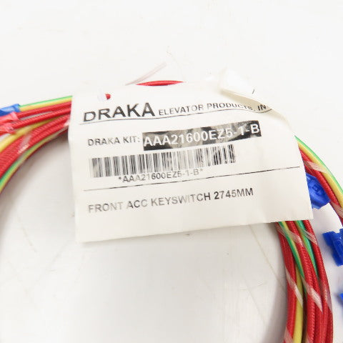 Draka Otis Elevator AAA21600EZ5-1-B 2/C With Ground Cable Harness 2745mm