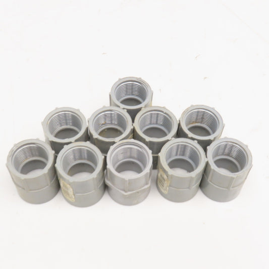 Carlon E942E 3/4" PVC Slip Fit x Threaded Electrical Conduit Adaptor Lot Of 10