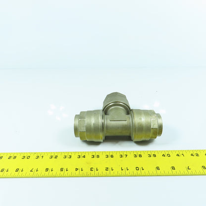 1-1/2" x 1-1/2" x 1-1/2" 3-Way Compression Brass Tee Female