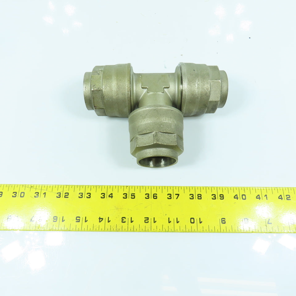 1-1/2" x 1-1/2" x 1-1/2" 3-Way Compression Brass Tee Female