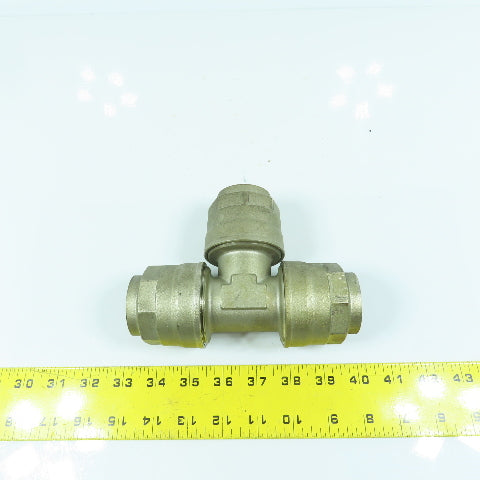 1-1/2" x 1-1/2" x 1-1/2" 3-Way Compression Brass Tee Female