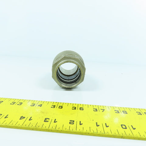 1-1/2" x 1-1/2" Compression Brass Coupling Female x Male