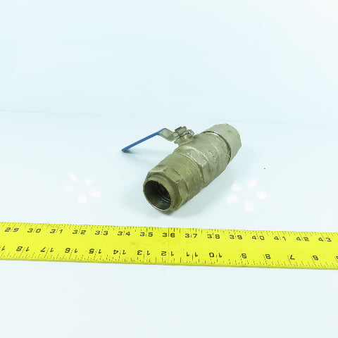 1-1/2" x 1-1/2" Compression Brass Ball Valve Female x Female