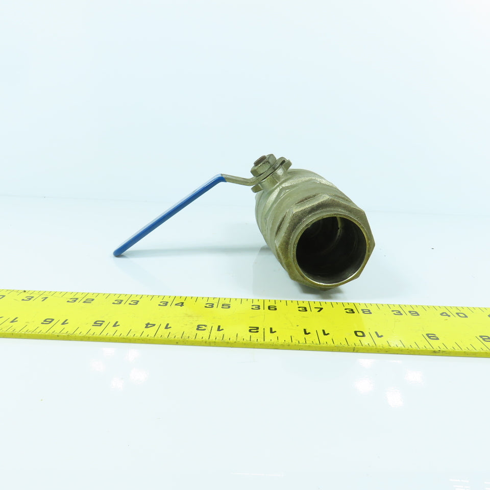 1-1/2" x 1-1/2" Compression Brass Ball Valve Female x Female