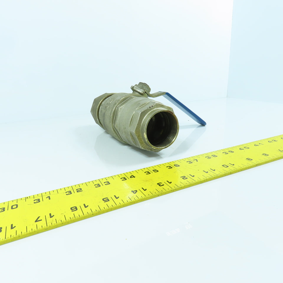 1-1/2" x 1-1/2" Compression Brass Ball Valve Female x Female