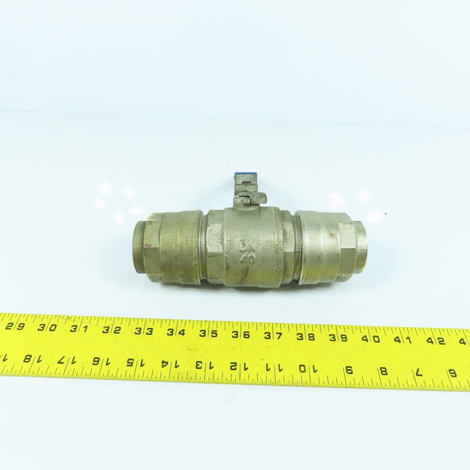 1-1/2" x 1-1/2" Compression Brass Ball Valve Female x Female