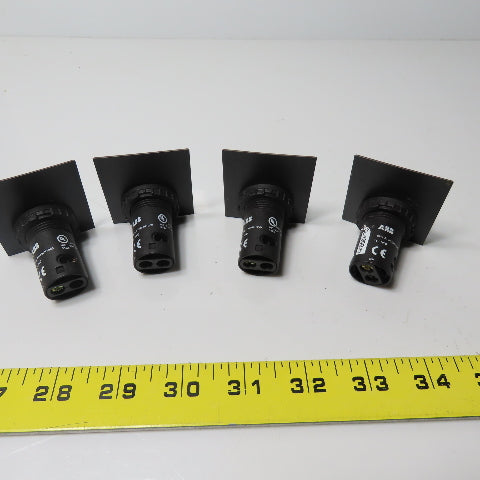 ABB CL-100G Green Pilot Indicator Light Lot Of 4