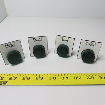 ABB CL-100G Green Pilot Indicator Light Lot Of 4