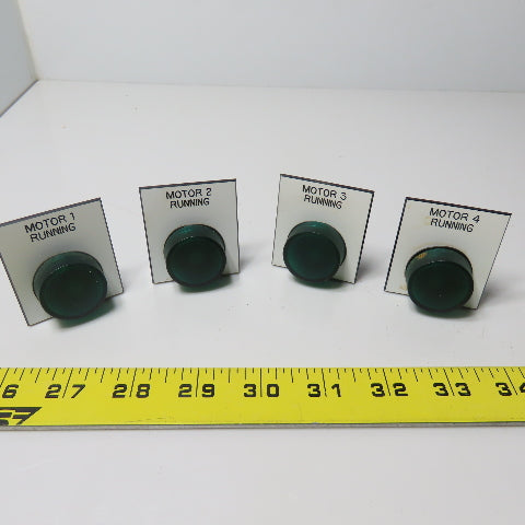 ABB CL-100G Green Pilot Indicator Light Lot Of 4