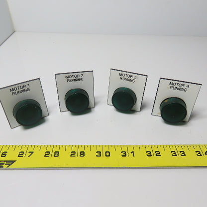ABB CL-100G Green Pilot Indicator Light Lot Of 4