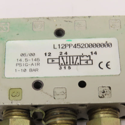 Numatics L12PP452O000000 2 Position Air Piloted Directional Valve 1/4" NPT