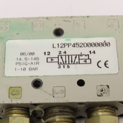 Numatics L12PP452O000000 2 Position Air Piloted Directional Valve 1/4" NPT