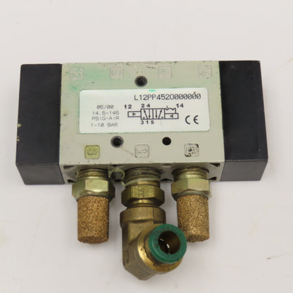 Numatics L12PP452O000000 2 Position Air Piloted Directional Valve 1/4" NPT